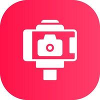 Selfie Stick Creative Icon Design vector