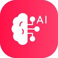 Artificial Intelligence Creative Icon Design vector