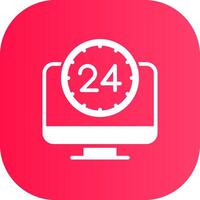 24 7 Monitoring Creative Icon Design vector