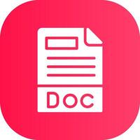 Doc File Format Creative Icon Design vector