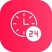 24 Hours Support Creative Icon Design vector