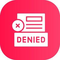 Denied Creative Icon Design vector