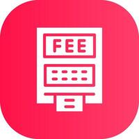 ATM Fees Creative Icon Design vector