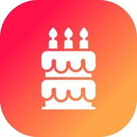 diseño de icono creativo de pastel de cumpleaños vector