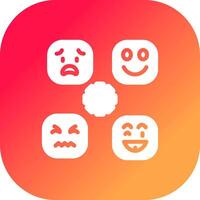 Perceiving Emotions Creative Icon Design vector