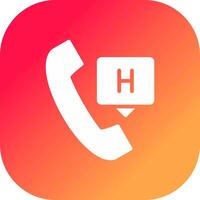 Emergency Call Creative Icon Design vector