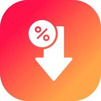 Decrease Creative Icon Design vector