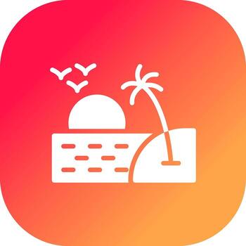 Sunset Creative Icon Design vector