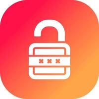 Lock Open Creative Icon Design vector