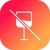 No Wine Creative Icon Design vector