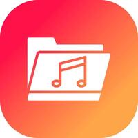 Music Folder Creative Icon Design vector