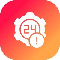 24 Hours Creative Icon Design vector