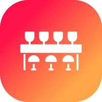 Bar Counter Creative Icon Design vector