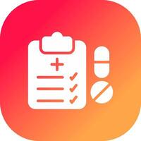 Medical Prescription Creative Icon Design vector