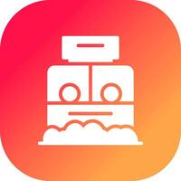 Ticket Box Creative Icon Design vector