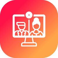 Online Interview Creative Icon Design vector