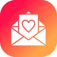 diseño de icono creativo de carta de amor vector