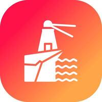 Lighthouse Landscape Creative Icon Design vector