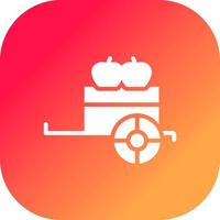 Fruit Cart Creative Icon Design vector