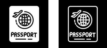 icono de vector de pasaporte