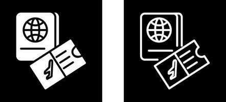 Ticket And Passport Vector Icon