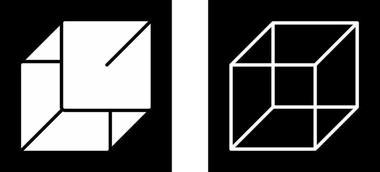 icono de vector de cubo