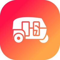 Rickshaw Creative Icon Design vector