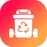 Trash Bin Creative Icon Design vector