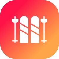 Skis Creative Icon Design vector