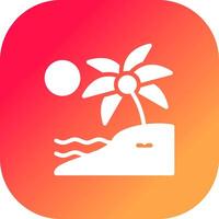 Island Landscape Creative Icon Design vector