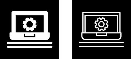 Laptop Setting Vector Icon