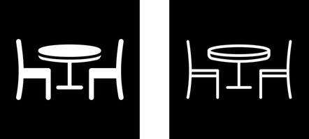 icono de vector de mesa de comedor