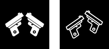 Two Guns Vector Icon