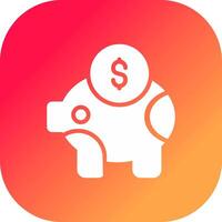 Piggy Bank Creative Icon Design vector