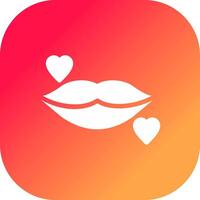 diseño de icono creativo de labios vector