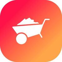 Wheelbarrow Creative Icon Design vector