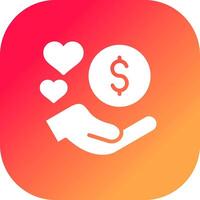 Donation Based Crowdfunding Creative Icon Design vector