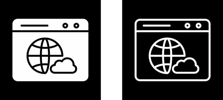 Web Cloud Vector Icon