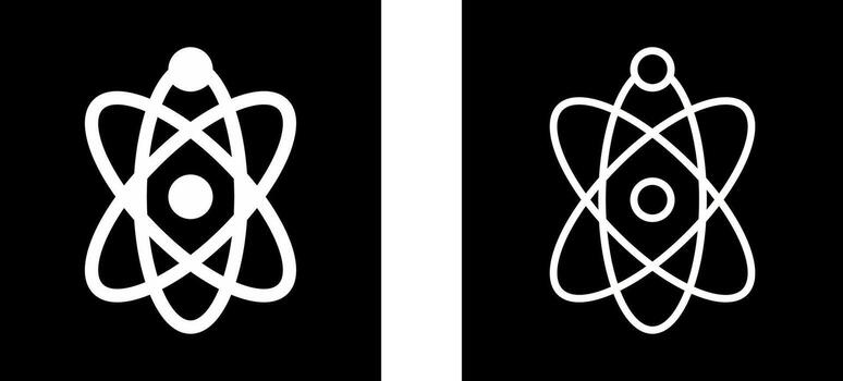 icono de vector de átomo