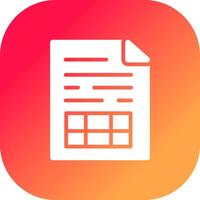 Spreadsheet Creative Icon Design vector