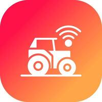 Smart Tractor Creative Icon Design vector