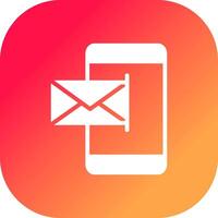 Mobile Email Creative Icon Design vector