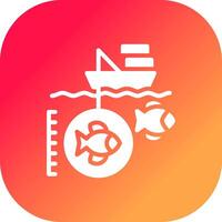 Deep Sea Fishing Creative Icon Design vector