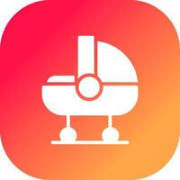 Baby Crib Creative Icon Design vector