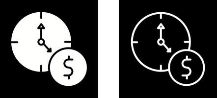 el tiempo es dinero vector icono