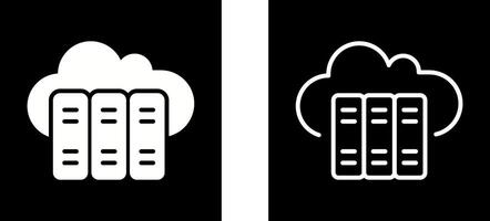 Cloud Library Vector Icon