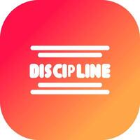 Discipline Creative Icon Design vector