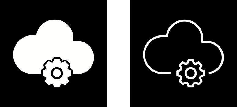 icono de vector de computación en la nube