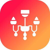 Chandelier Creative Icon Design vector