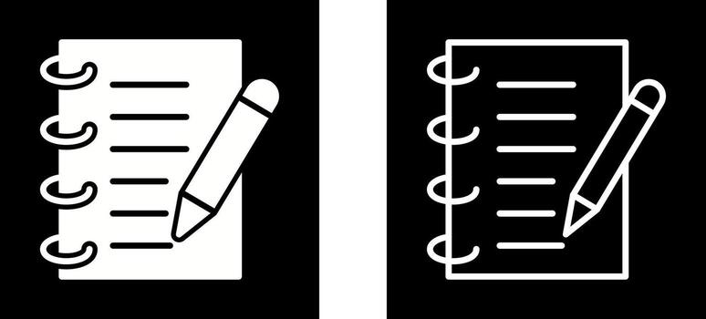 icono de vector de cuaderno de primavera